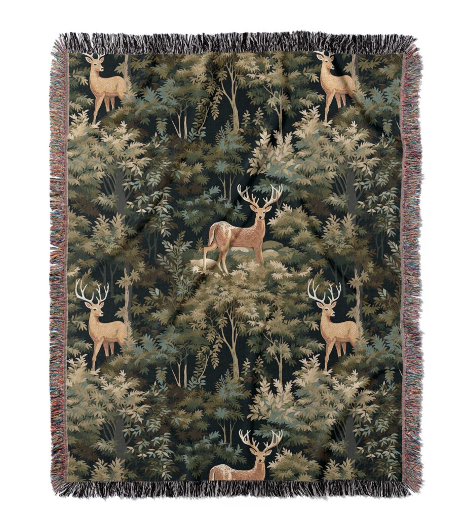 Jacquard-Woven-Blanket-forest-dear