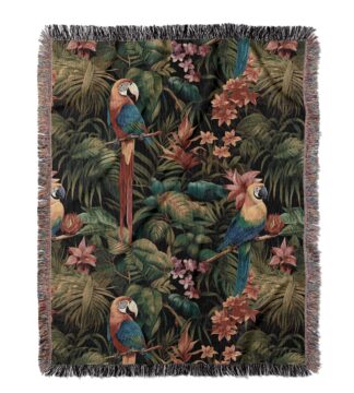 Jacquard-Woven-Blanket-jungle-parrot-03