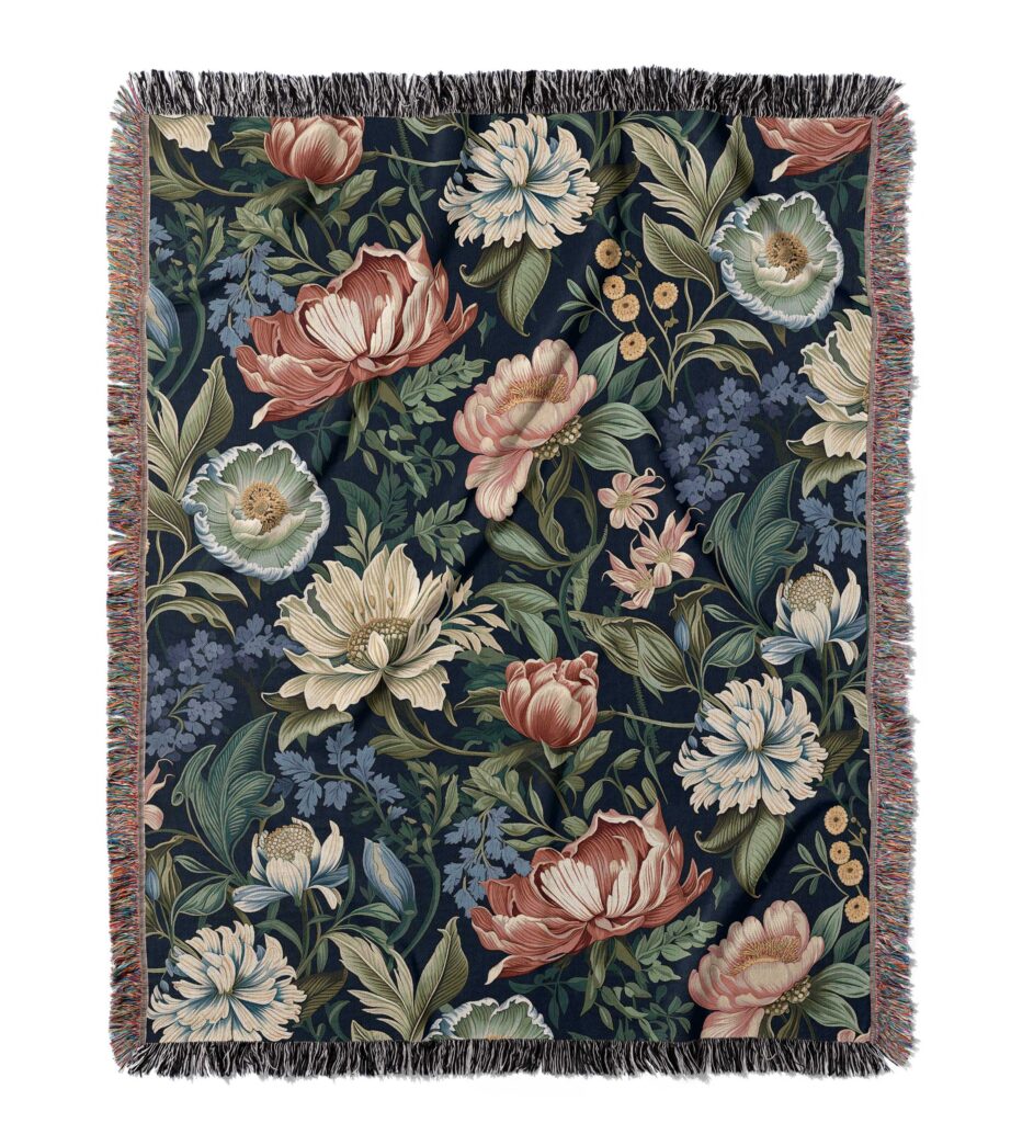 Jacquard-Woven-Blanket-flowers-01